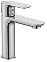 Roca Cala Grifería para lavabo con tecnología Cold Start, grifo monomando de repisa con enlaces de alimentación flexibles, mezclador para cuarto de baño de fácil instalación, cromado, A5A326EC00