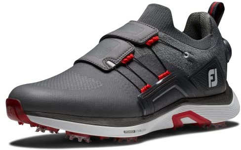 Footjoy Hyperflex Boa Previous Season Style, Zapatos de Golf Hombre, Gris Anthracite Red, 41 EU