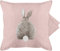 Kissenbezug - Osterkissen - Ostern Hase Hasen Hasenmotiv - 50 x 50 cm - Hellrosa - hasenkissen bezug ostergeschenke oster kissen bezüge ostergeschenk für eltern osterhase kissenbezüge osterhasen