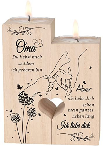 Geschenk Oma Geburtstag,Kerzenständer - Oma Geschenke zum Weihnachten,Sinnvolle Geschenke Für Oma