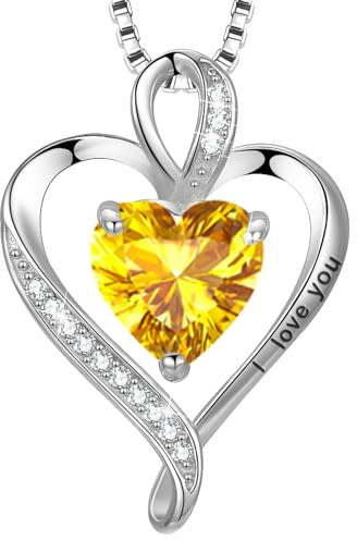 LAVUMO Herz Kette Damen I love you Halskette Schmuck Geschenke für Frauen | Silber 925 Echt/Messing Kette Geschenk Freundin MaMa an Geburtstags Valentinstag Muttertag Mit Rose Geschenkbox