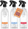 Lavandola® 3x Sprühflasche 750ml mit Etiketten - gleichmäßiges & feines Sprühbild, dichte & langlebige Sprühflasche Pflanzen, kleine Sprühflasche Autopflege, Spray Bottle, 3x Sprühflaschen Set