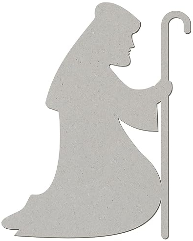 Pappe Krippenfigur - Betender Josef V1-5-50 cm Basteln Deko, Pack mit:10 Stück, Höhe (Size):20cm hoch