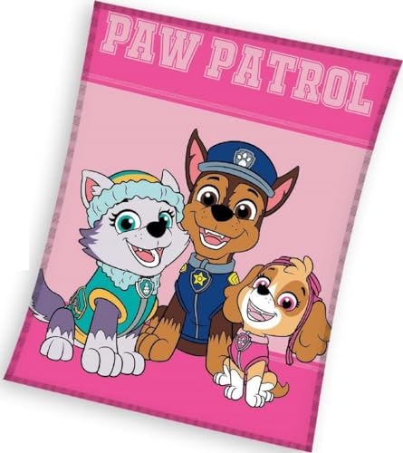 arlis Plaid Polaire Paw Patrol en Rose 100 X 140 Cm (Plaid Polaire Paw Patrol Rose)