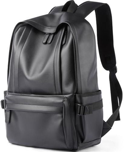 MATE ELAN Mochila de Cuero, Mochila Vintage Impermeable para Ordenador Portátil de 15,6 pulgadas, Bolsa de Trabajo Informal para Estudiantes Universitarios y Viajes Escolares