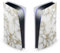 Head Case Designs White and Gold Marble Vinyl Faceplate Sticker Gaming Skin Decal Cover Compatible With Sony PlayStation 5 PS5 Digital Edition Console