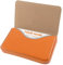BcxPeef Visitenkartenetui mit Premium PU Leder/Edelstahl für Damen und Herren, C - Orange, Classic