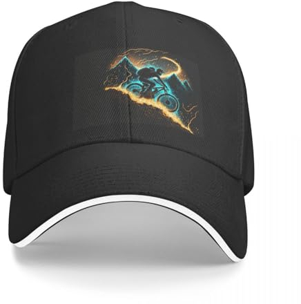 ZAMASS Basecap MTB Blue Glowing Mountainbike bei Downhill Baseball Cap Sonnenschutz Vintage Hut für Damen Herren Geschenk