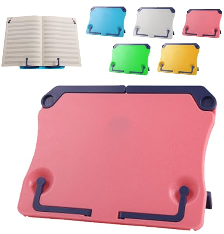 Snowtain Pupitre ABS, 1 Pcs Se Pliant Partition de Musique Support, Support de Livre de Musique pour Cuisine, Étude, Bureau, École (Rouge)