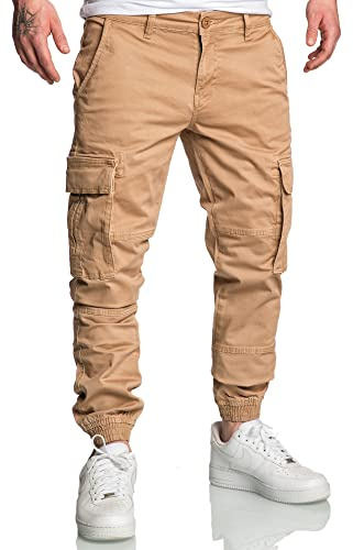 REPUBLIX Herren Jogger Cargo Chino Jeans Hose R7020