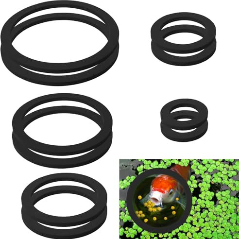 Whrcy Schwimmende Ringe für Aquarium, Schwimmring für Aquarien, 10 Stück – Aquarium-Korral für schwimmend, reduziert Lebensmittelabfälle für Fische