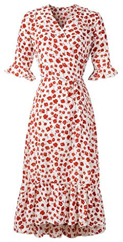 Generic Robe Femme Enceinte Ample Sport Décontractée Été Loisirs Vintage Grande Taille Robe De Plage pour Fêter Robe De Vacances À La Plage Ete Robe D Ete pour Femme Mi Longue