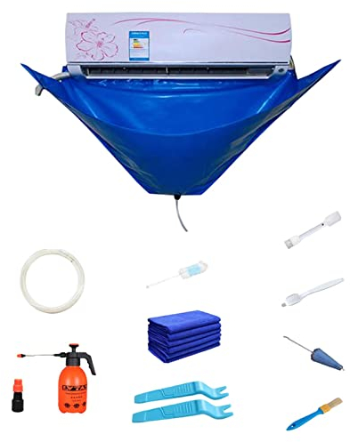 Kit Nettoyage Climatisation Split - 12 Pièces Kit De Nettoyage Climatiseur - Lavage Pour Climatiseur Kit Nettoyage Mural Housse De Nettoyage Étanche Pour Climatiseur Nettoyage Couverture Climatiseur