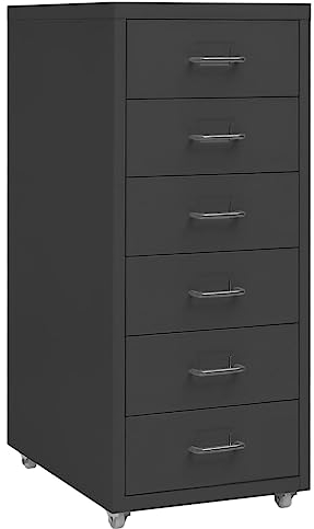Aktenschrank mit Rollen Anthrazit 28x41x69 cm Metall,335919