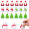 FYZSJWL Aufziehspielzeug Weihnachten 18 Stück, Weihnachtsspielzeug, Weihnachten Party Aufziehspielzeug, Schneepuppen/Weihnachtsbaum/Santa Claus Form, Weihnachtsspielzeug für Mädchen Junge