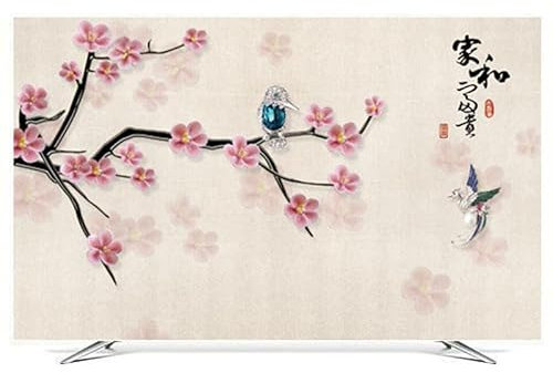 VUT Nuova Moda TV Copertura Antipolvere LCD Protezione per Monitor del Computer per Appendere A Parete Desktop Tipo Curvo Schermo Morbido Tessuto Artigianale(Size:98in(222x127cm),Color:C)