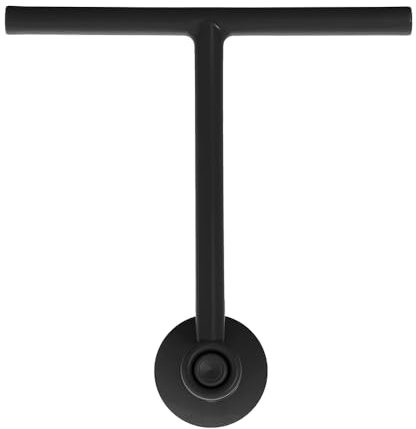 Inbagno Tergivetro Doccia Nero in plastica, Gomma AntiGraffio e Manico ergonomico con Ventosa, Spring