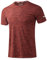Peakwell Herren Sport T-Shirt Kurzarm Funktionsshirt Laufshirt mit Reflexstreifen für Fitness, Training, Gym (Orangerot, 3XL)
