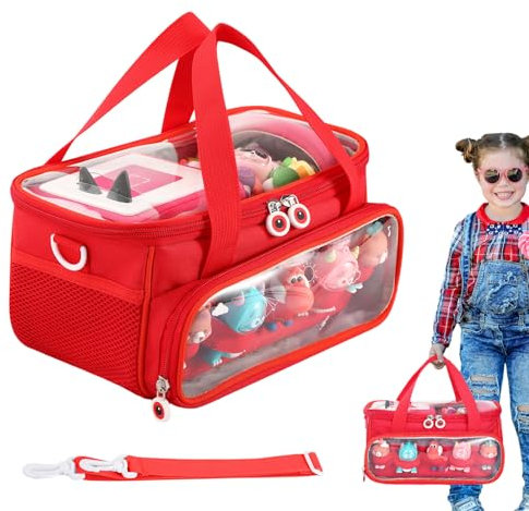 T-onies Carry Case, Carrying Case for T-onie Box S-tarter Set, Speaker Storage Bag with Shoulder Strap and Handle for T-onie Characters, Home Outdoor Hand Bag for T-onie Audio Player and Dolls