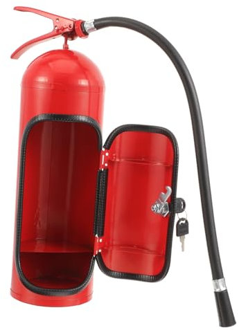 Cabilock Portabottiglie a Forma Di Estintore in Metallo e Plastica, Contenitore Resistente Per Whisky e Vino, Organizer Regalo Per Appassionati Di Vino e Feste