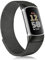 Mugust Armband für Fitbit Charge 6 für Damen Herren, Edelstahl Mesh Metall Ersatzarmband für Fitbit Charge 6 Armband (Schwarz)
