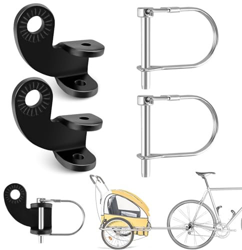HGRGHH Fahrradanhänger Kupplung, 2 Stück Fahrrad Anhängerkupplung mit Sicherungsstift, 12,2 mm Universal Anhängerkupplung Fahrrad Adapter für Kinderanhänger Haustieranhänger Fahrradanhäng (Schwarz)