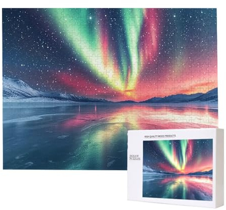 Puzzle 5000 Teile Erwachsene Polarlicht, Impossible Klassische Jigsaw Puzzles 156 x 105cm, Geschicklichkeitsspiel für die ganze Familie, Puzzle farbenfrohes Legespiel Home Dekoration Geschenk k-464