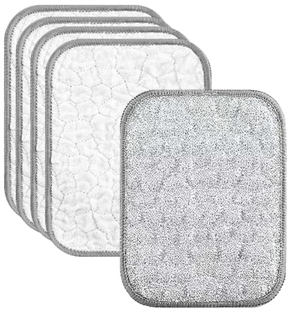 5Pcs Multipurpose Wire Dishwashing Rags for Wet and Dry,Scratch-Resistant Multipurpose Wire Dish Washing Rag Towel, Double Sides Reused Cleaning Cloth,Cleaning Rags for Pans,Pots,Stove,Kitchen and Hou