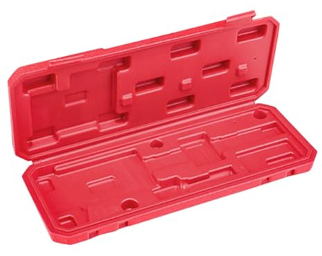 SOLUSTRE Red Portable Measuring Tool Case Vernier Caliper Storage Box Plastic with Sturdy and Reliable Design without Burrs for Safe Carrying and Protection