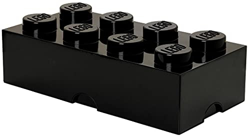 Lego Stapelbar Aufbewahrungssteine mit 4 Knöpfe, Schwarz