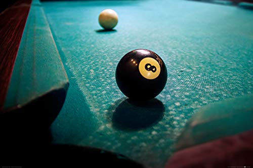 1art1 Billard XXL Poster Schwarze Acht Plakat | Bild 120x80 cm