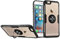 SORAKA Hülle für iPhone 6 Plus/6S Plus mit 360 Grad drehbarem Ringständer Harter PC transparenter Abdeckung+Silikon Rahmen durchsichtige hülle mit Metallplatte für Handyhalterung Auto KFZ Magnet