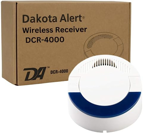 Dakota Alert Wireless Receiver- DCR-4000 Up to 1 Mile Operating Range - Compatible with All Dakota Alert 4000 Series Sensors: SBB-4000, DCHT-4000, DCMT-4000, DCPT-4000, and UT-4000 Transmitters