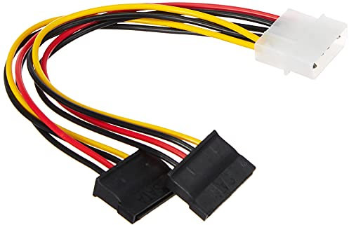 AKYGA AK-CA-16 Molex maschio a 2 prese SATA, 15 cm