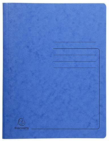 Exacompta 240222E Spiralhefter aus extra starkem Colorspan-Karton für DIN A4 24 x 32cm bedruckt bis zu 300 Blatt blau Hefter ideal für Büro und Schule
