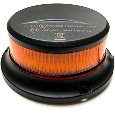 MelTruck Orange Rundumleuchte Warnleuchte 18 LED E9 ECE R65 R10 Magnet 3x Blitzmuster