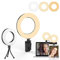 Ringlicht mit Ständer, 16 cm LED-Videokonferenzlicht, 3 Modi, 10 Helligkeitsstufen, Selfie-Licht mit Klemme für Zoom-Video/YouTube/TIKTok/Laptop (Ringlicht)