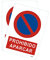Andchi 2 Piezas Prohibido Aparcar, Letrero de Metal de Aluminio de 25 x 35 cm para Exteriores, a Prueba de Herrumbre, Sin Decoloración Señal de tráfico, señal de calle