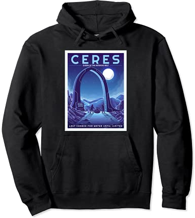 Retro Space Tourism Ceres Queen of the Asteroid Gürtel Pullover Hoodie