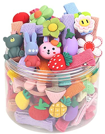 26 Stücke Haarnadeln Baby Mädchen Haarspangen Handgemachte Stoff Haarschellen Bunte Haarspangen Kinder Niedlichen Haarspangen Cartoon Frucht Kleine Haarspangen Für Kinder Mädchen Kindertagsgeschenk