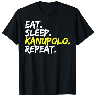 Eat Sleep Kanupolo Repeat Spruch Design Kanusport T-Shirt
