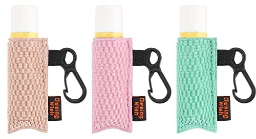 Desing Wish Custodia per Burro di Cacao Custodia Elastica per Burro di Cacao Custodia per Rossetto Portachiavi con Clip Porta Balsamo per Labbra Portatile Clip Chiavi/Borsa Portachiavi Regalo