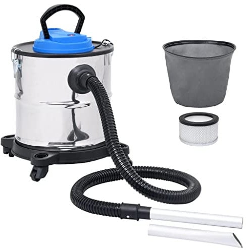 Aspirateur à cendres et filtre HEPA 1200W 20 L Acier inoxydable