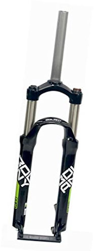 LHHL MTB Gabel 24 Zoll Fahrrad Federgabel Federweg 100mm Mechanische Gabel 1 1/8 Straight Tube Manueller Lockout Scheibenbremse Front Fork QR 9mm (Color : Black Green, Size : 24)