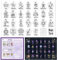 GLOBLELAND Tarot Tagebuch Transparente Silikonstempel Zwölf Sternbilder Klare Stamps Tarot Silikonstempel Für Kartengestaltung DIY Prägung Journaling