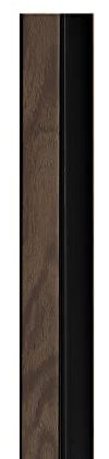 HaakDesign 3D Wandpaneele Nussbaum Dunkel ABSCHLUSSLEISTE Links Lamellenwand Merkur in Holz Optik Akustikpaneel zur Wandverkleidung leichtes Polystyrol Decor