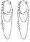 ORAZIO Sterling Silber 925 CZ Creolen Quaste Kette Tropfen Baumeln Kleine Hängend Ohrringe für Frauen Mädchen Cubic Zirkonia Huggie Vergoldet Mode Threader Dangle