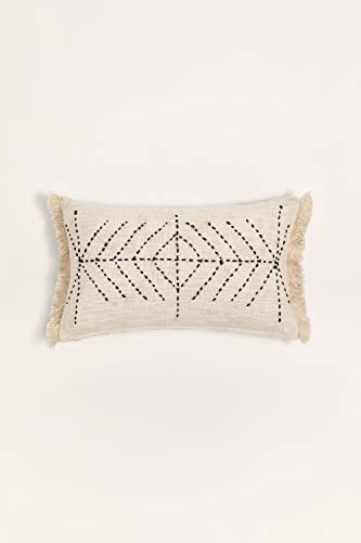 SKLUM Rechteckiges Baumwollkissen (30x50 cm) Iguatu Creme-Beige