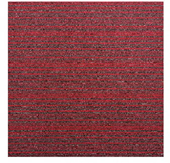 Teppichfliese Madison Stripe Multicolor Rot | Selbstliegend | Bitumen Rücken | 1 Stück x 50 x 50 x 0,6 cm = 0,25 m²