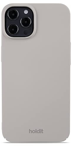 holdit Slim Case iPhone 12/12 Pro - 1mm Ultra Thin - Hard Case in Recycled Polycarbonate - Taupe